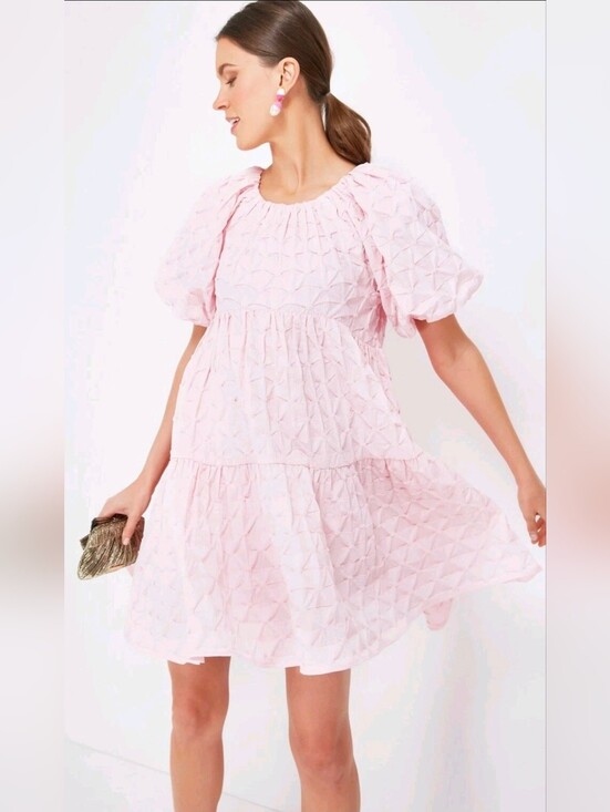 Hyacinth House Dresses & Skirts - NWT Tuckernuck Hyacinth House Isabella in Pink Diamond Textured Mini Dress L